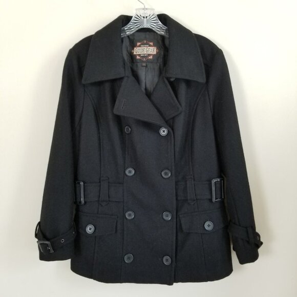 Guide Gear Wool Blend Peacoat Coat Size Medium Black - Picture 1 of 6